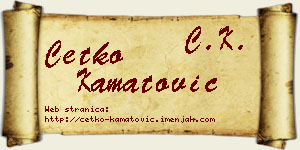 Ćetko Kamatović vizit kartica